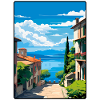 Sirmione Italie Village côtier Stairway Vista
