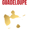 Guadeloupe West Indies Golden Map T-shirt