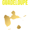 Guadeloupe West Indies Golden Map T-shirt