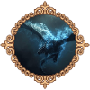 Dragon in crystal frame