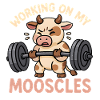 Kuh - Working on my Mooscles - Lustiges Gym-Design