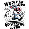 Funny cartoon bunny with sunglasses