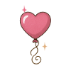 Glitter Heart Balloon Pattern