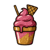 Glittering Pink Sundae Motif
