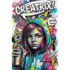 Farbexplosion Graffiti Heldin