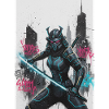 Cyber Samurai Neon Blade