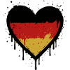 Germany Heart – Grunge Flag Design