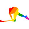 Rainbow Field Hockey Player