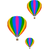 Fliegende Heißluftballons