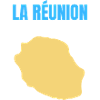 Reunion Island Golden Map T-shirt