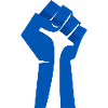 The Raised Fist (Blue, White)