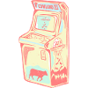 Retro Arcade Alien Cow