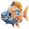 Aquarellfisch Farbexplosion