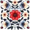 Nordic floral pattern
