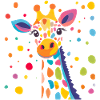 Königliche Giraffe Farbkonfetti