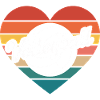 Volleyball Heart Retro