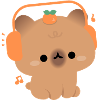 Capybara kawaii avec casque