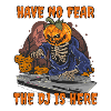 Halloween DJ Pumpkin Skeleton Funny Saying