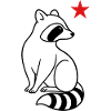 Minimalist Christmas Raccoon
