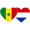 Senegal Holland Flag Hands Heart Shape