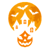 Orange Moon House Halloween