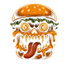 Burger Skull Monster