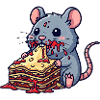 Mignon Souris Rat Lasagne Cuisine Italienne