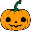 Pumpkin Caricature Halloween Print