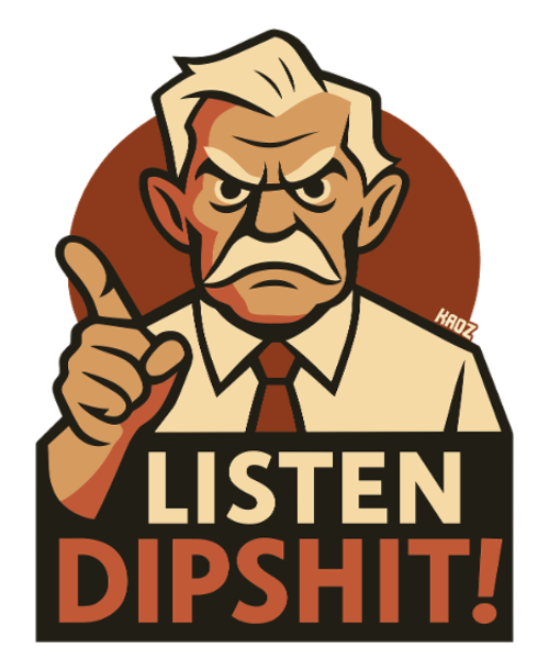Oude man wijst met de vinger: Luister
