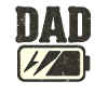Dad Battery Icon, Tired Father 