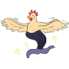 Happy Hen-Mermaid