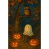 Ghost and owl in autumn
