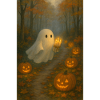 Halloween Ghost in Autumn