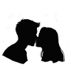 Moonlit Kiss Silhouette