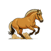 Galloping Fjord Horse
