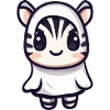 Zebra Halloween Ghost