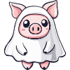 Pig Halloween Ghost