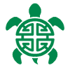 Geometric Lucky Turtle Pattern Green