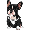 French Bulldog in Hoodie Stylish