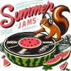 Summer Jams Music - Squirrel with Melon