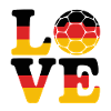 Love Football Germany Flag Motif