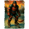 Sasquatch Hockey Bigfoot Hockey Player