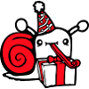escargot anniversaire fête cadeaux chapeau mignon