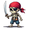Pirate Skeleton with Sword