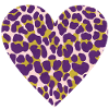 Purple Leopard Heart Pattern