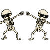 Skeleton Dance Duo with Sunglasses