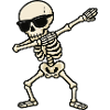 Skeleton dab with sunglasses