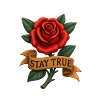 Stay Loyal Rose Motif