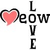 Pink Heart Silhouette on Black