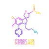 Psychedelische Molekülkunst LSD 